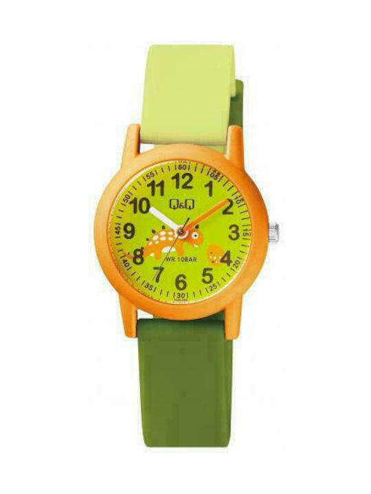 Q&Q Kids Analog Watch with Rubber/Plastic Strap Green