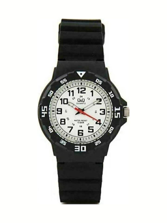Q&Q Kids Analog Watch with Rubber/Plastic Strap Black