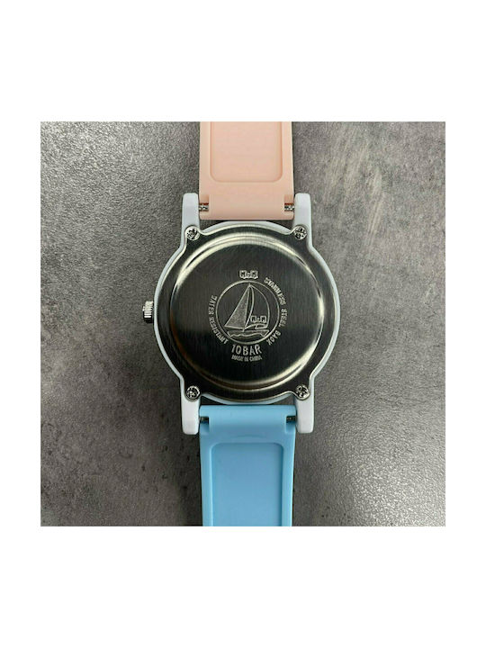 Q&Q Kids Analog Watch with Rubber/Plastic Strap Light Blue