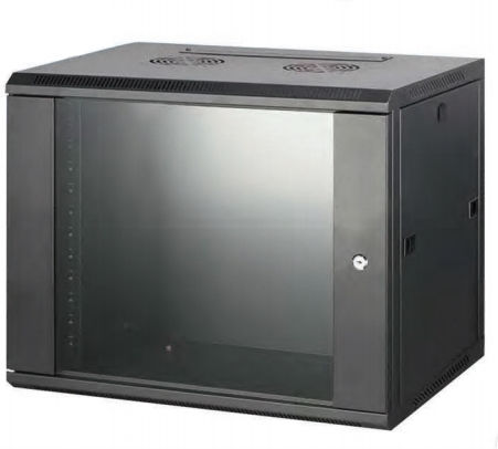 Safewell Wall Mounted Rack Cabinet 9U 54x45x50.3cm Black SMC5609