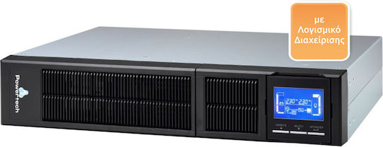 Powertech PT-WP3000OL UPS Устройства On-Line 3000VA 2400W с 3 Schuko AC Гнезда