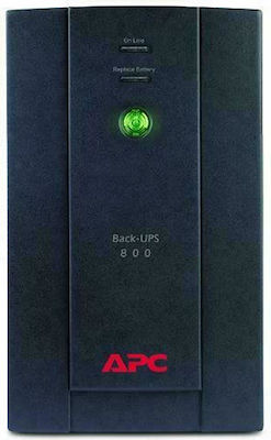 APC Back-UPS 500 Line-Interactive 500VA 300W με 4 IEC Πρίζες