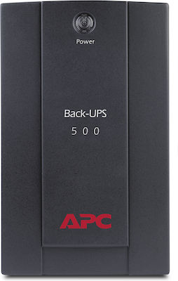 APC Back-UPS 500 Line-Interactive 500VA 300W με 4 IEC Πρίζες
