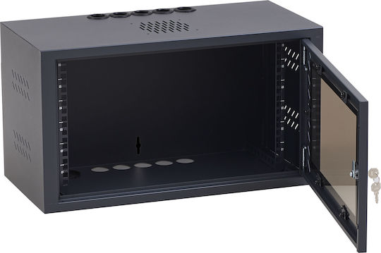 Central Wall Mounted Rack Cabinet 4U 60x30x24.4cm Black 3000030004/C
