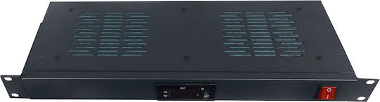 Central Patch Panel για Rack 1U 19" με ψηφιακό θερμοστάτη Μαύρο
