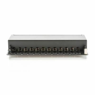 Digitus Екраниран пач панел за рафт 1U 12 порта cat6a Черен