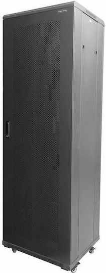 Central Επιδαπέδια Rack Cabinet 37U με 2 Διάτρητες Πόρτες 60x100x185cm Black 9900369637/C2