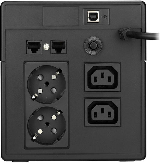 Powerwalker VI 1000 LCD UPS Line-Interactive 1000VA 600W με 4 Πρίζες
