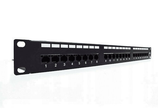 Digitus Patch Panel Shielded για Rack 1U 19" 24 Θυρών cat6 Γκρι