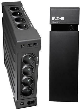 Eaton Ellipse ECO 1600 USB DIN UPS Line-Interactive 1600VA 1000W with 8 Schuko Power Plugs