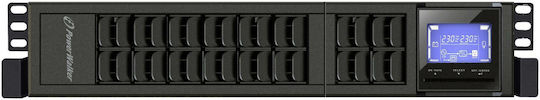 Powerwalker VFI 3000 CRM LCD UPS On-Line 3000VA 2400W with 4 IEC Power Plugs