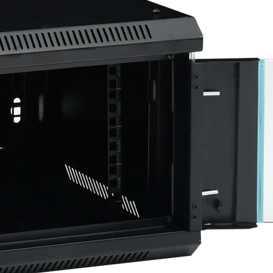vidaXL Επιτοίχια Rack Cabinet 6U 60x45x37.5cm Black 30165