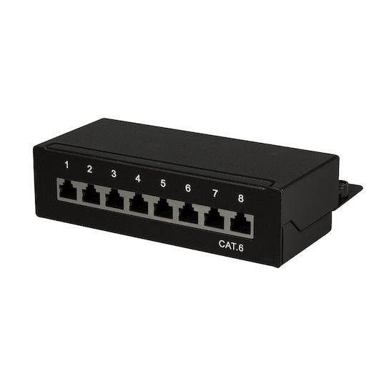 LogiLink Patch Panel Shielded για Rack 1U 12 Θυρών cat6 Μαύρο