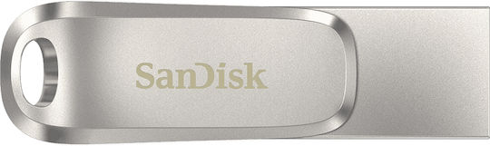 Sandisk Ultra Dual Drive Luxe 1TB USB 3.1 Стик с връзка USB-C & USB-A Сребрист