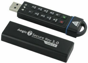 Apricorn Aegis Secure Key 240GB USB 3.0 Stick Μαύρο