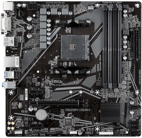 Gigabyte Placă De Bază A520M DS3H Micro ATX Cu Socket AMD AM4 GA-A520M-DS3H