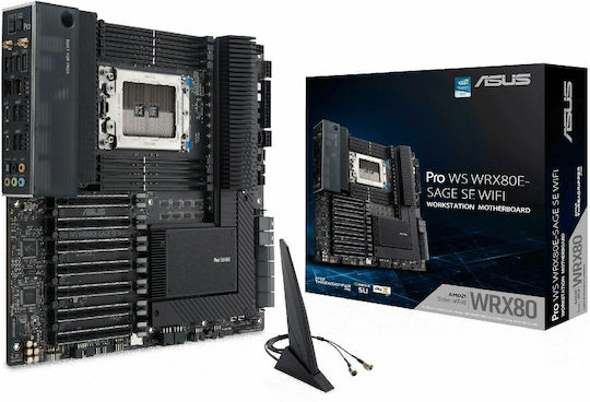 Pro WS WRX80E-SAGE SE WIFI Дънна Платка Extended ATX с AMD SP3 Цокъл 90MB1590-M0EAY0