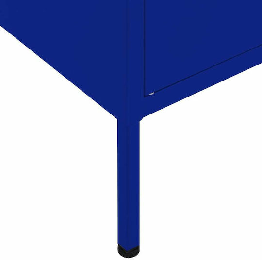 Metallisches Büroaufbewahrungsschubladenschrank Nautikblau 80x35x101,5cm