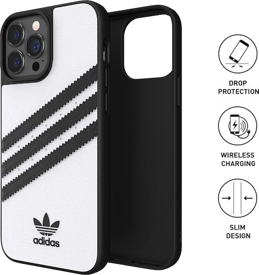 adidas Moulded Back Cover Silicone White / Black (iPhone 13 Pro Max)