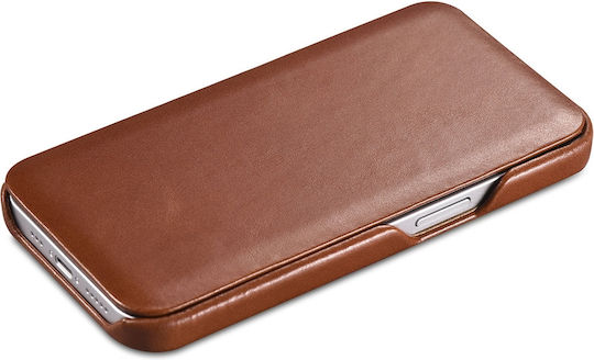 iCarer Curved Edge Vintage Book Δερμάτινο Καφέ (iPhone 13 Pro Max)