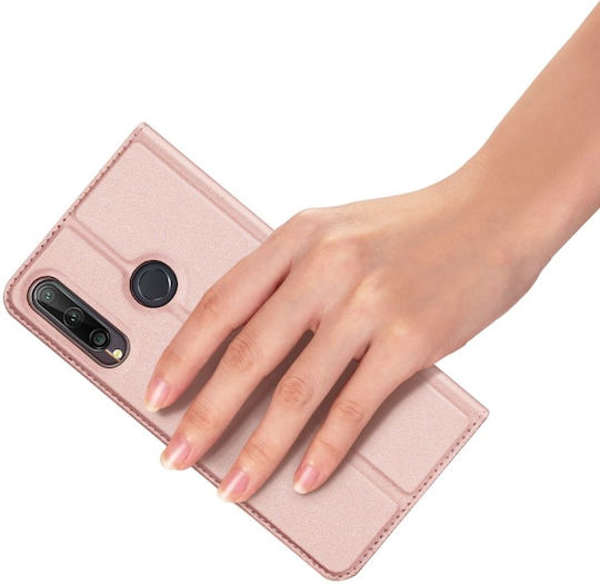 Dux Ducis Skin Pro Buchen Sie Synthetisches Leder Rose Gold (Huawei P40 Lite E)