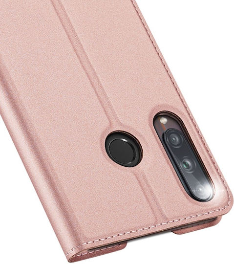 Dux Ducis Skin Pro Buchen Sie Synthetisches Leder Rose Gold (Huawei P40 Lite E)