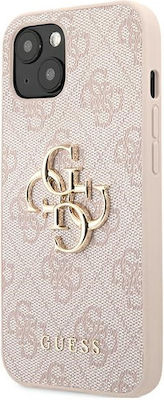 Guess 4G Charms Umschlag Rückseite Synthetisch Rosa (iPhone 13) GUHCP13M4GMGPI