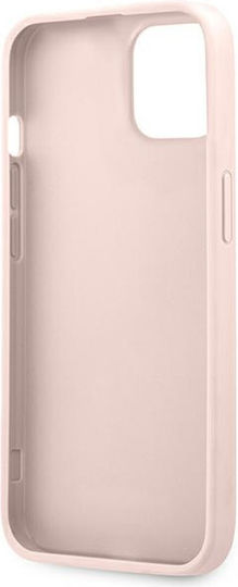 Guess Metal Logo Back Cover Fabric / Silicone Pink (iPhone 13)