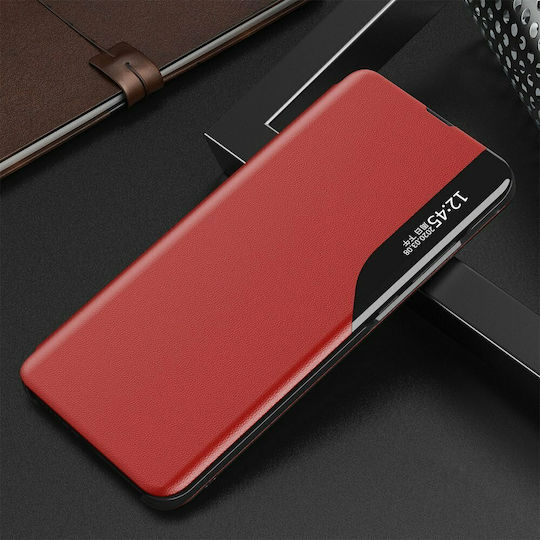 Hurtel Eco Leather View Книга Изкуствена кожа Червен (Poco F3 / Mi 11i)