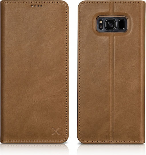 Xoomz XOOMZ LEATHER Портмоне Изкуствена кожа Кафяв (Galaxy S8)