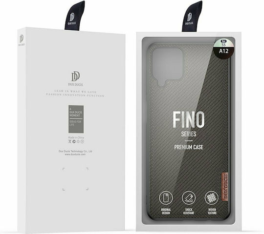 Dux Ducis Fino Back Cover Σιλικόνης / Υφασμάτινο με Λουράκι Χακί (Galaxy A12)