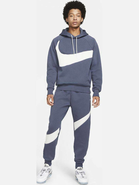 Swoosh Tech Fleece Φούτερ με Κουκούλα Thunder Blue