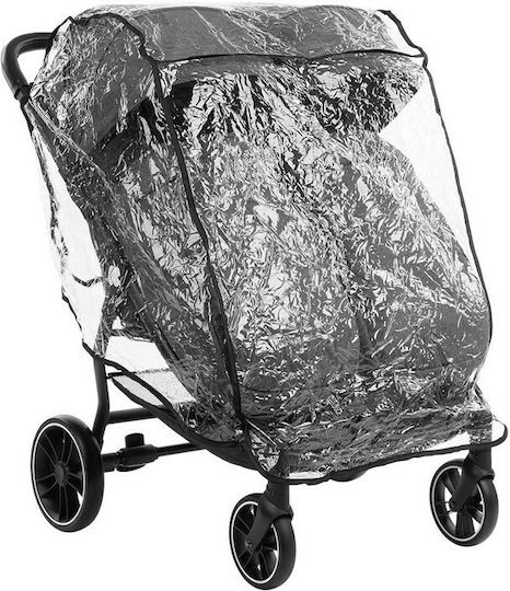 Kikka Boo Happy 2 Doppelter Kinderwagen Geeignet für Neugeborene Dark Grey 6.3kg