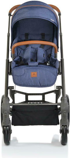 Cangaroo Icon Adjustable 2 in 1 Baby Stroller Suitable for Newborn Jeans 11.5kg
