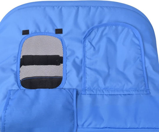 vidaXL Double Stroller Suitable from 6+ Months Blue & Black