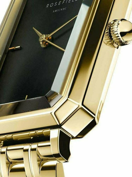 Rosefield The Elles Women's Watch with Gold Metal Bracelet