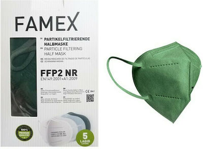 Famex Μάσκα Προστασίας FFP2 Particle Filtering Half NR Forest Green 20τμχ