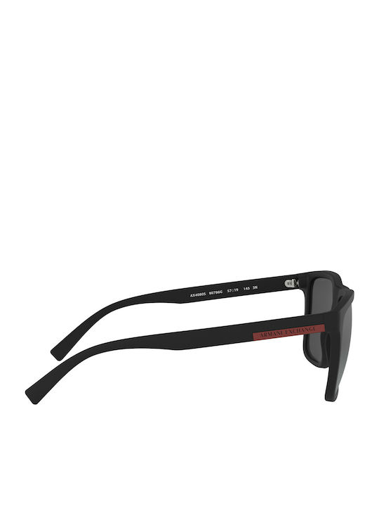 Armani Exchange Мъжки Слънчеви Очила с Черна Пластмасова Рамка и Сиви Стъкла AX4080S 80786G
