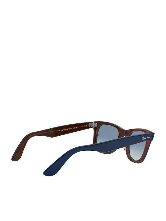 Ray Ban Wayfarer Sunglasses with Navy Blue Plastic Frame and Blue Gradient Lens RB2140 1278/3F
