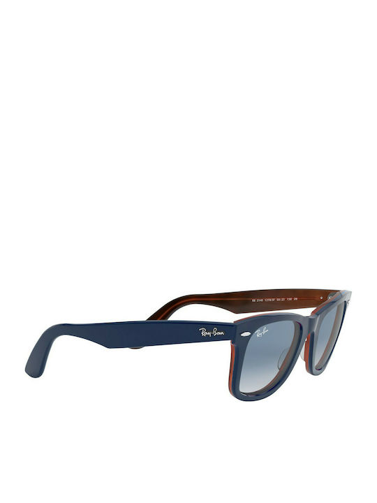 Ray Ban Wayfarer Sunglasses with Navy Blue Plastic Frame and Blue Gradient Lens RB2140 1278/3F