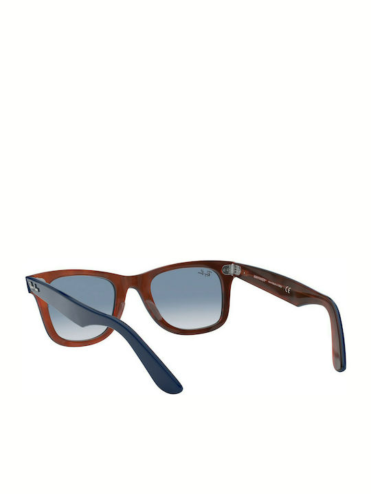 Ray Ban Wayfarer Sunglasses with Navy Blue Plastic Frame and Blue Gradient Lens RB2140 1278/3F