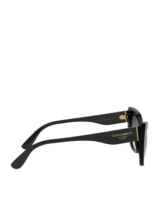 Dolce & Gabbana Women's Sunglasses with Black Plastic Frame and Black Gradient Lens DG4370 501/8G