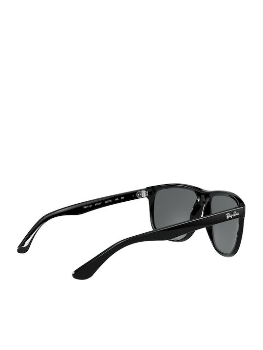 Ray Ban Boyfriend Unisex Γυαλιά Ηλίου με Μαύρο Κοκκάλινο Σκελετό και Μαύρο Φακό RB4147 601/87
