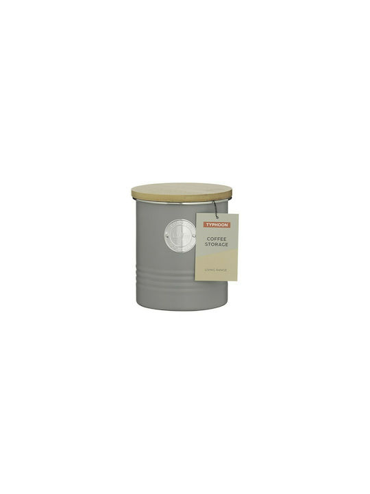 Typhoon Coffee Jar with Lid Metallic Grey 1000ml 1 Piece