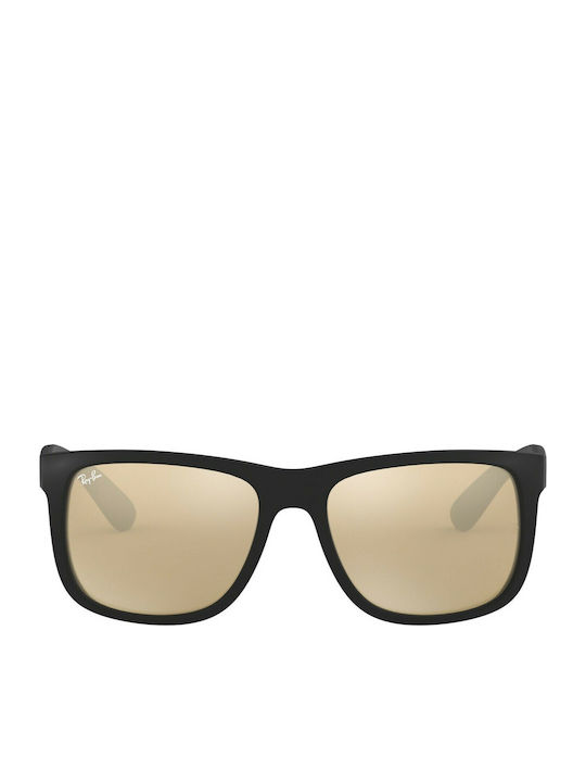Ray Ban Justin Unisex Sunglasses with Black Plastic Frame and Brown Gradient Mirror Lens RB4165 622/5A