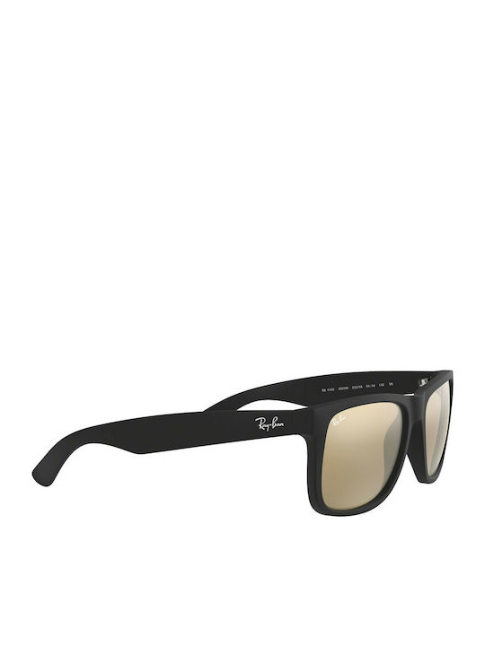 Ray Ban Justin Unisex Sunglasses with Black Plastic Frame and Brown Gradient Mirror Lens RB4165 622/5A