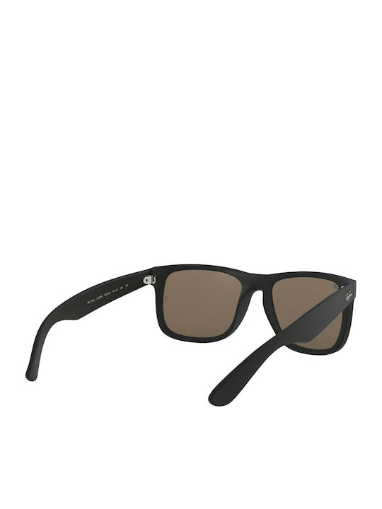 Ray Ban Justin Unisex Sunglasses with Black Plastic Frame and Brown Gradient Mirror Lens RB4165 622/5A