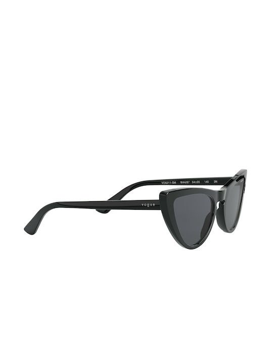 Vogue Women's Sunglasses with Black Acetate Frame and Black Lenses VO5211SM W44/87
