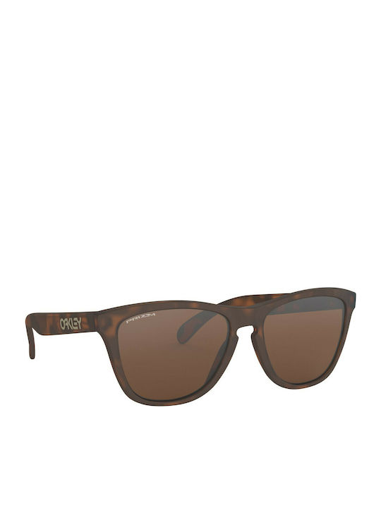 Oakley Frogskins Men's Sunglasses with Brown Tartaruga Plastic Frame and Brown Mirror Lens OO9013-C5