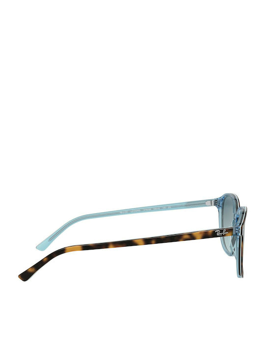 Ray Ban Leonard Unisex Sunglasses with Brown Tartaruga Plastic Frame and Blue Gradient Lens RB2193 1316/3M